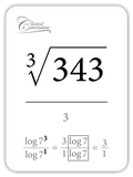 Math Flashcards Roots & Logarithms: Bases and Indices
