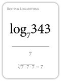 Math Flashcards Roots & Logarithms: Bases and Indices