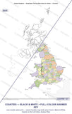 United Kingdom Cycle 3 Geography Maps (Counties — Black Line Master & Full Colour Answer Key)