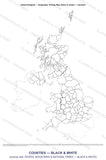 United Kingdom Cycle 3 Geography Maps (Black Line Master)