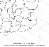 United Kingdom Cycle 3 Geography Maps (Black Line Master)