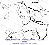 United Kingdom Cycle 3 Geography Maps (Black Line Master)