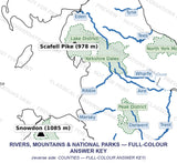 United Kingdom Cycle 3 Geography Maps (Full Colour Answer Key)