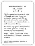 Addition: The Commutative Law (Math Flashcards)