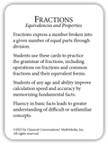 Fractions: Equivalencies and Properties (Math Flashcards)