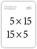 Multiplication: The Commutative Law (Math Flashcards)