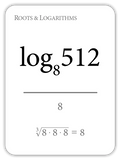 Math Flashcards Roots & Logarithms: Bases and Indices