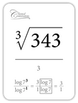 Math Flashcards Roots & Logarithms: Bases and Indices