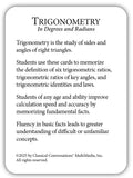 Trigonometry: In Degrees and Radians Flashcards